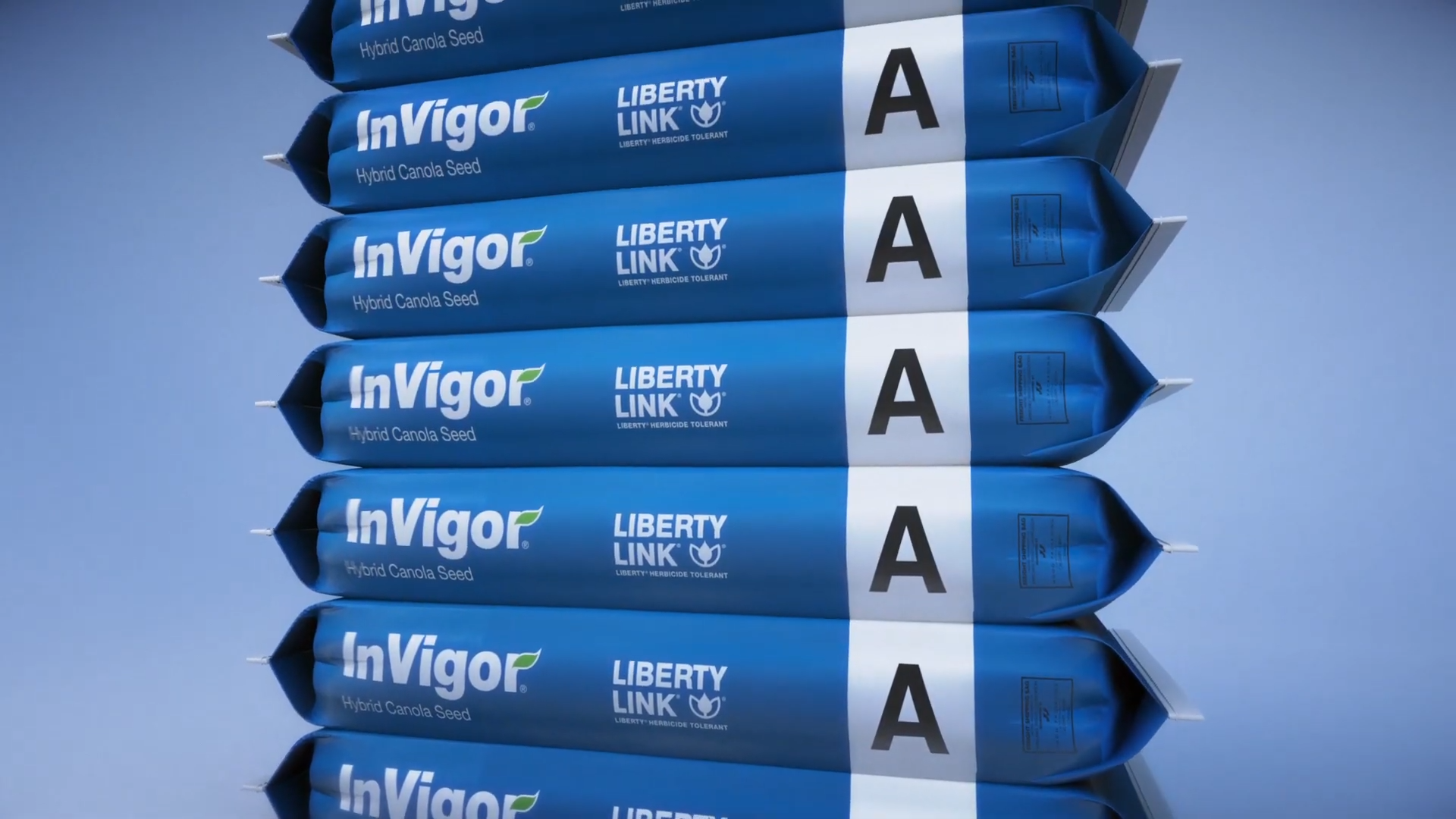 A stacked pile of InVigor bags